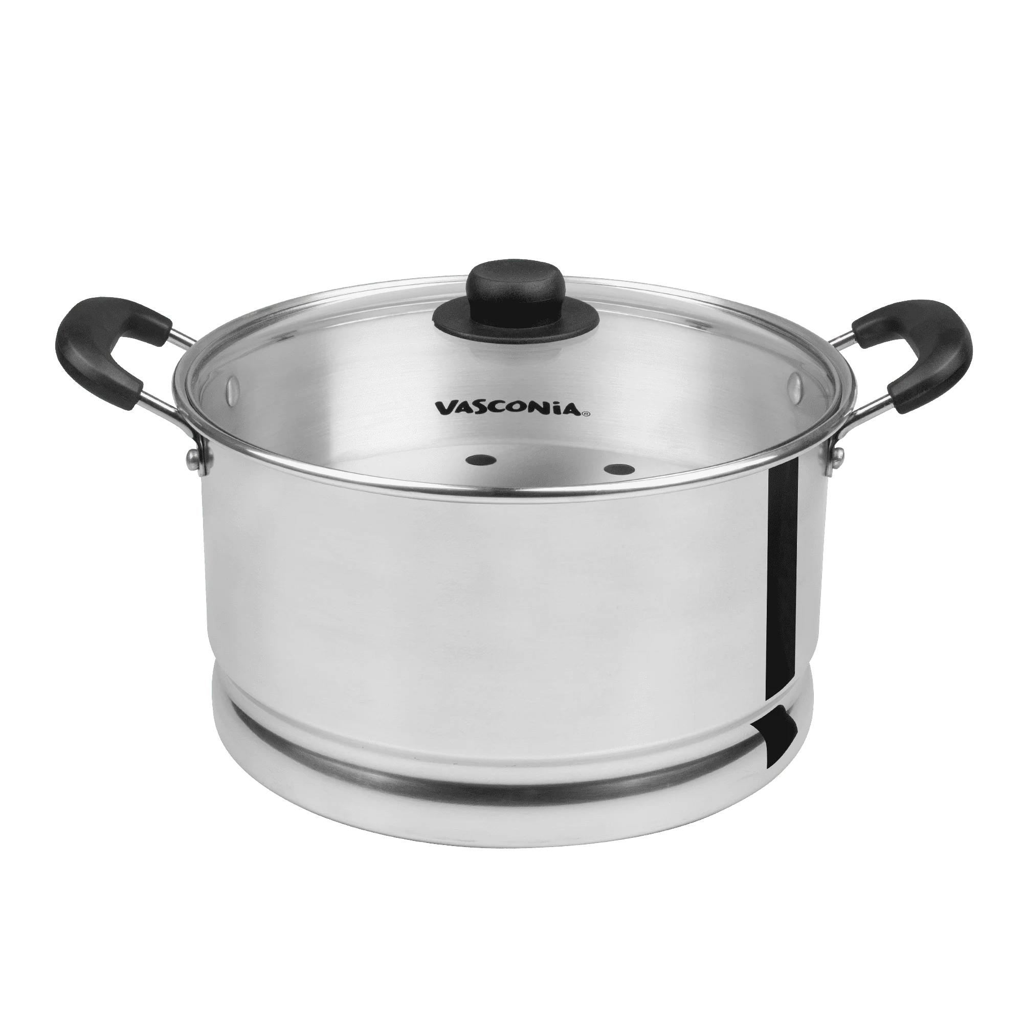 

Vasconia 10 Qt Aluminum Steamer Pot with Glass Lid and Steam Tray, Silver