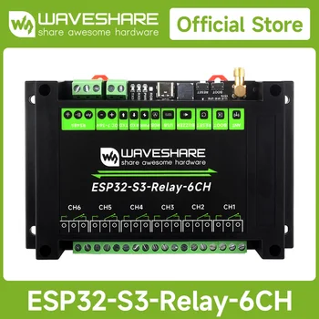 Inch industrial 6 channel ESP32-S3 WiFi relay module, support WiFi/Bluetooth/RS485 control, built-in RS485/Pico hat