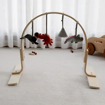 Holz Baby Spielzeug dreieckigen Fitness Rahmen Baby Aktivität spielen Fitness studio mit Baby Beiß spielzeug