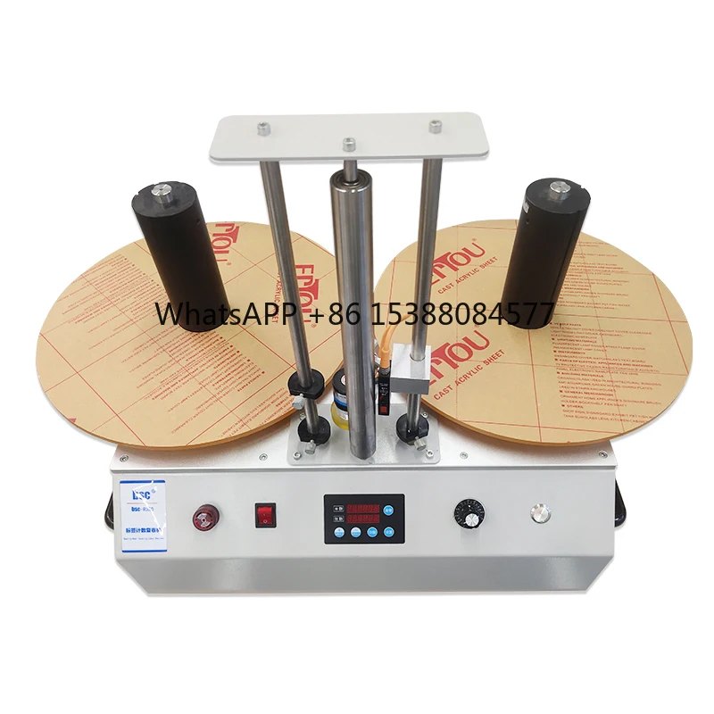 

1 to 2 Roll Rewinder Machine Bsc-R350 Roll to Roll Rewinder Quantity Counting Meter Counting Machine Ribbon Rewinding Machine