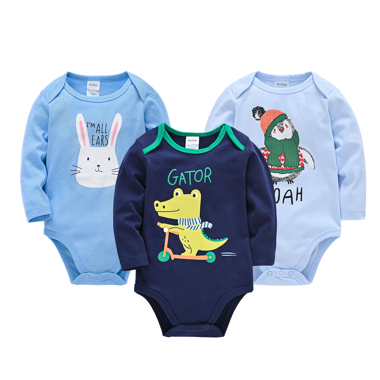 Newborn Baby Girl Bodysuit 3 Pcs/lot Long Sleeve 100%cotton Cute Cartoon Print Overalls 3M 6M 9M 12M 18M 24M Body bebe Clothing