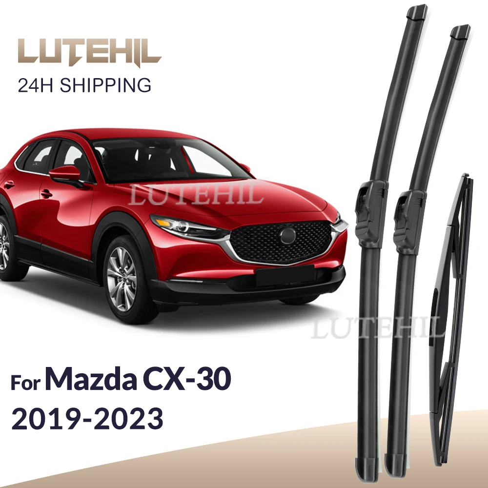 Para Mazda CX-30 CX30 2019-2023 2020 2021 2022 limpiaparabrisas delantero y trasero limpiaparabrisas cepillos de ventana 26 "+ 16" + 14"