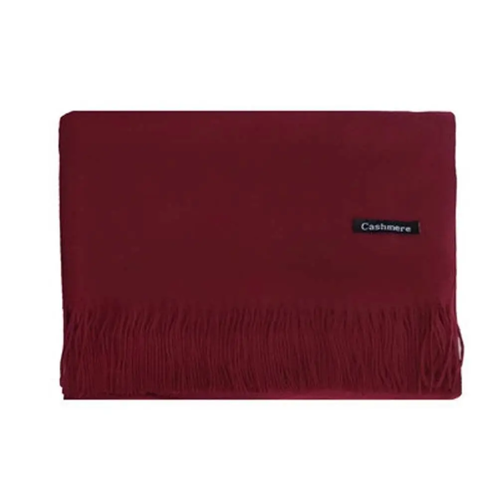 

Classic Tassel Scarf Soft Korean Style Winter Neck Scarves Neck Wrap Cashmere Shawl Pure Color Shawl Travel