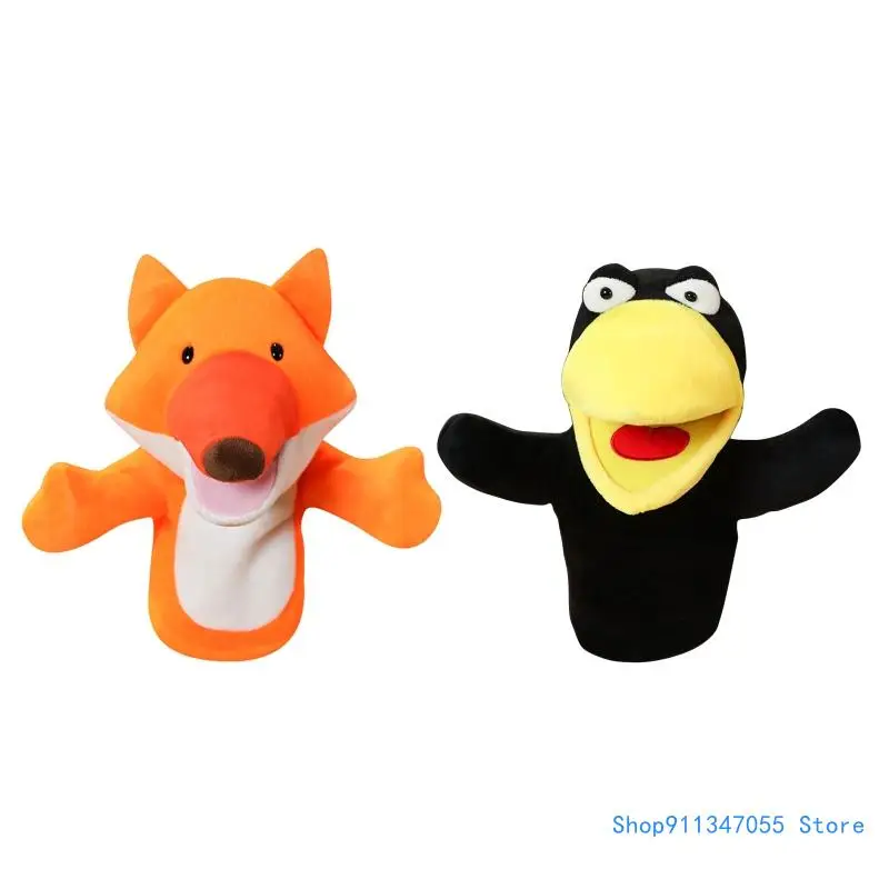 

Animal Crow Hand Puppets for Imaginative for Play Hand Puppets Plush Dolls for Imaginative Pretend for Drop shipping