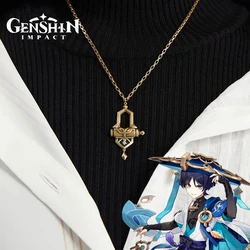 Game Genshin Impact Wanderer Cosplay Necklace Scaramouche Balladeer Kunikuzushi Unisex Pendant Choker Jewelry Accessories