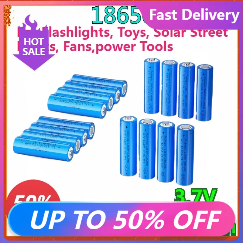 

New Rechargeable Lithium Battery, 18650 Battery, 3.7V 3400mAh, for Flashlights, Toys, Solar Street Lights, Fans,power Tools