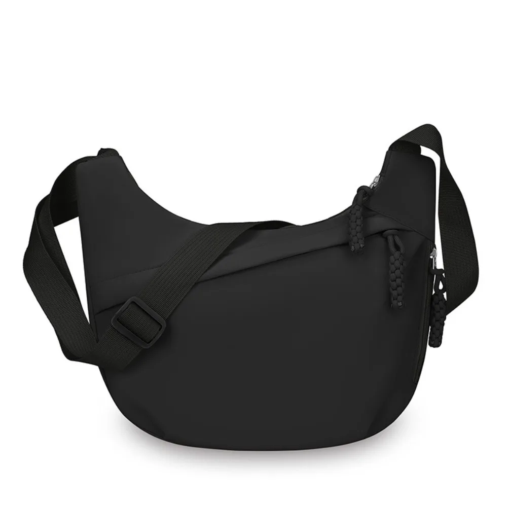 New Large Capacity Women's Crossbody Bag Multi-layered Simple Shoulder Bag Solid Color Dumpling Bag Travel