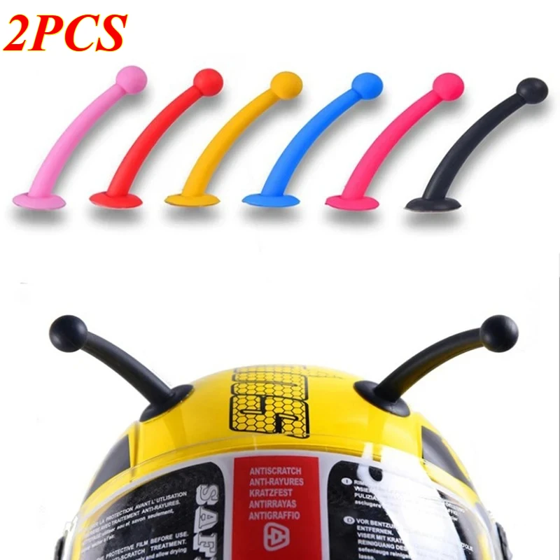 

2PCS High Quality Silicone Motorcycle Helmet Antenna Baby Sucker Bee Snail Tentacles Horns Personality Decorative Accessories