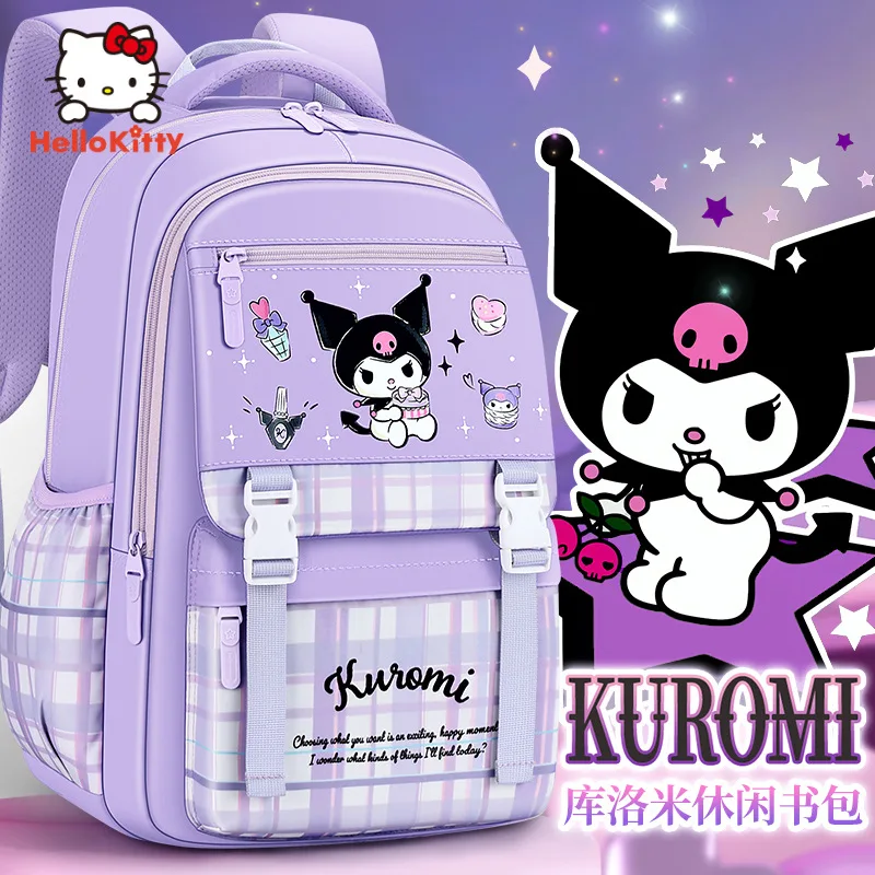 2024 New Disney Children\'s School Bag Waterproof Large Capacity Lightweight Kuromi Cartoon Girls Backpack Children\'s Gift