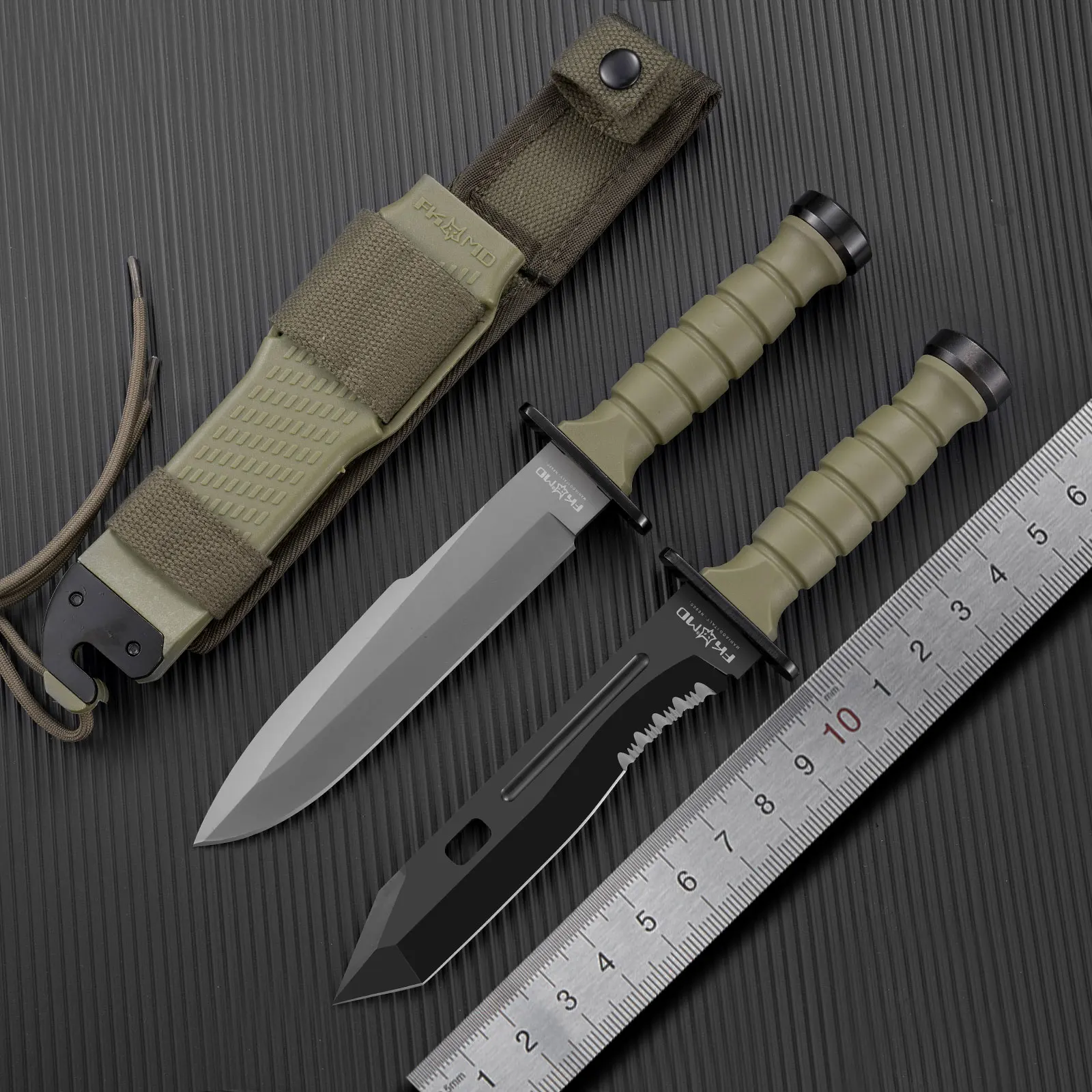 1pc,Outdoor jungle exploration knife, camping knife, high hardness straight knife, tactical knife, survival knife, hunting knife