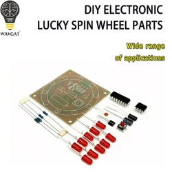 Electronic NE555 CD4017 Wheel Of Fortune DIY Kit Lucky Turntable Welding Training LED Flashing Light Rotary Suite Fun Gift Game