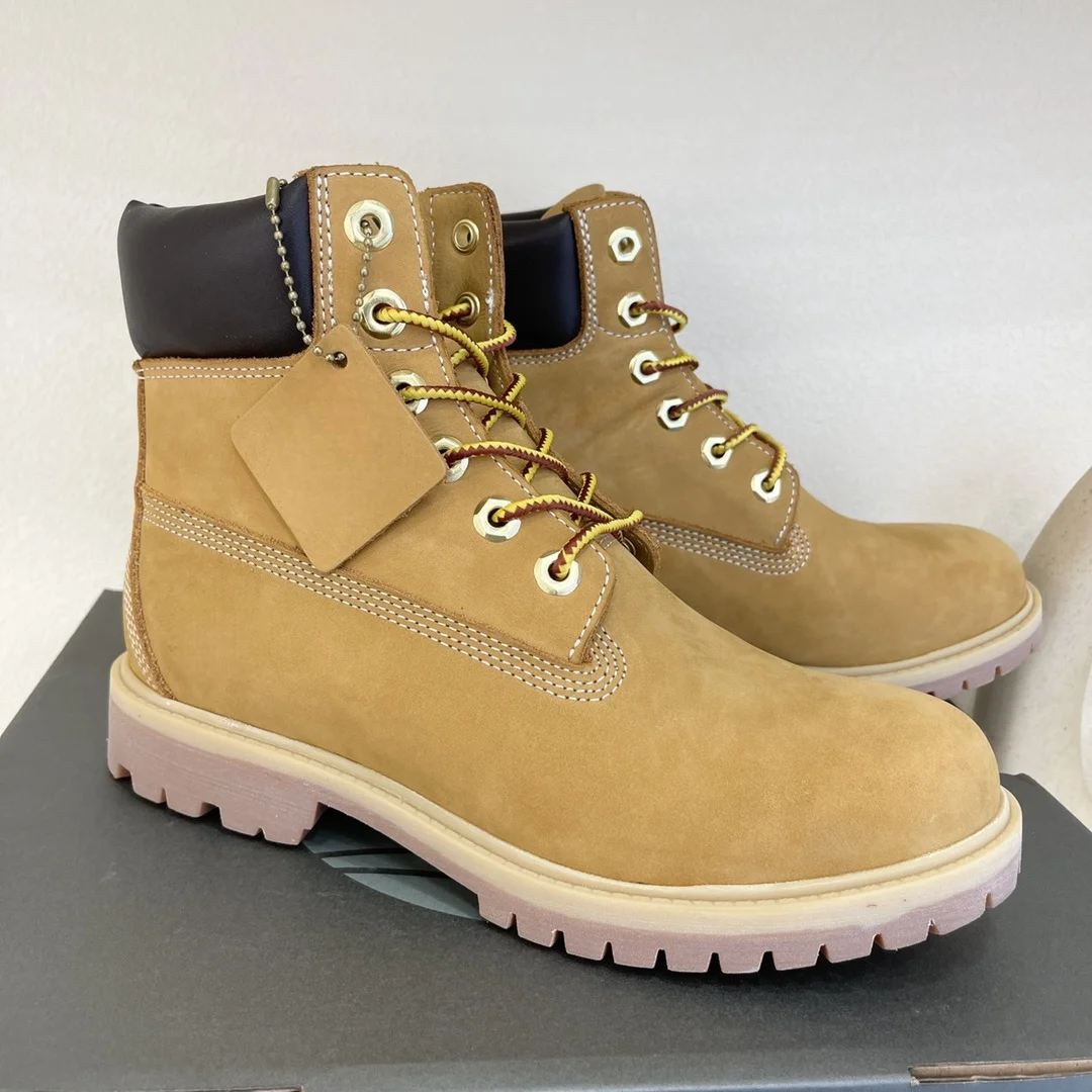 

Luxury Brand 10061/10361 Premium Waterproof Boot Wheat Nubuck Leather Sneakers Cycling Boots Non-slip Thick-soled Casual Shoes