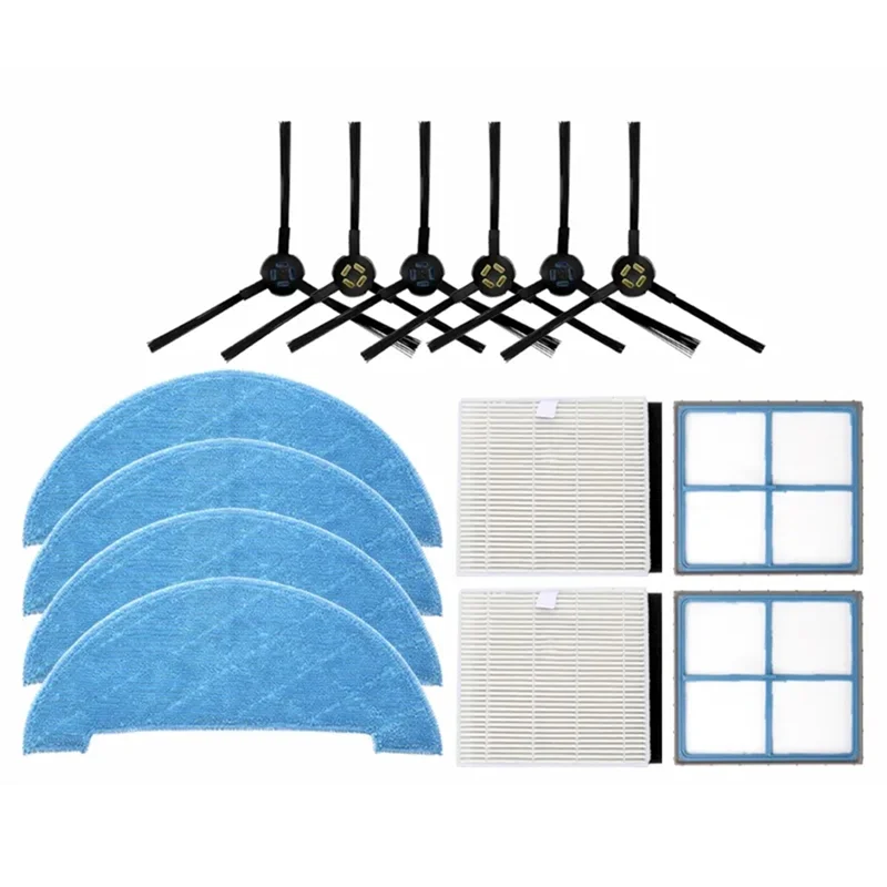 ABKR-Seitenbürste Hepa-Filter Mopp wie abgebildet Ersatzteile für Ilife Chuwi V8 V8S Plus X750 X800 X785 V80 Max