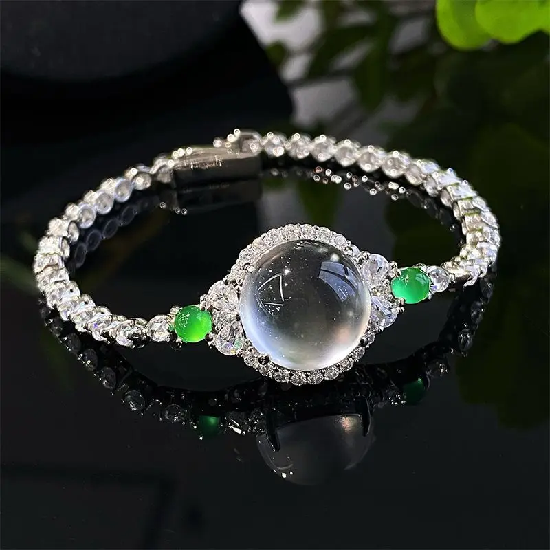 

2026 New Chalcedony Quartz Jade Water Foam Beaded Bracelet, Exquisite Hand Jewelry, Perfect Gift for Women