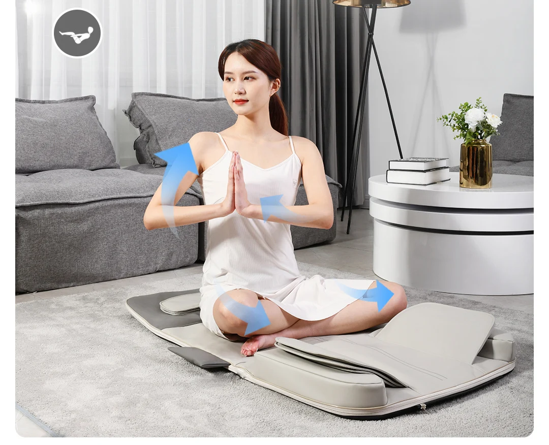 -Repor Electric Massage Mattress Topper Airbag Compression Relx Body Adjustable Air Massage Mattress Massage Mat with Heat - view 4