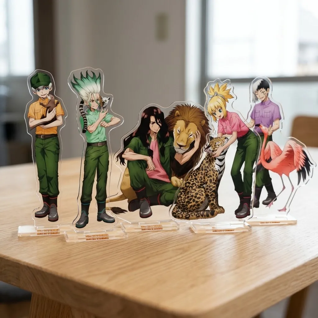 Hot Anime Dr. Stone Acrylic Stand Figure Desktop Decoration Collectible Ornament Cartoon Character Model Gift for Fans Keychain