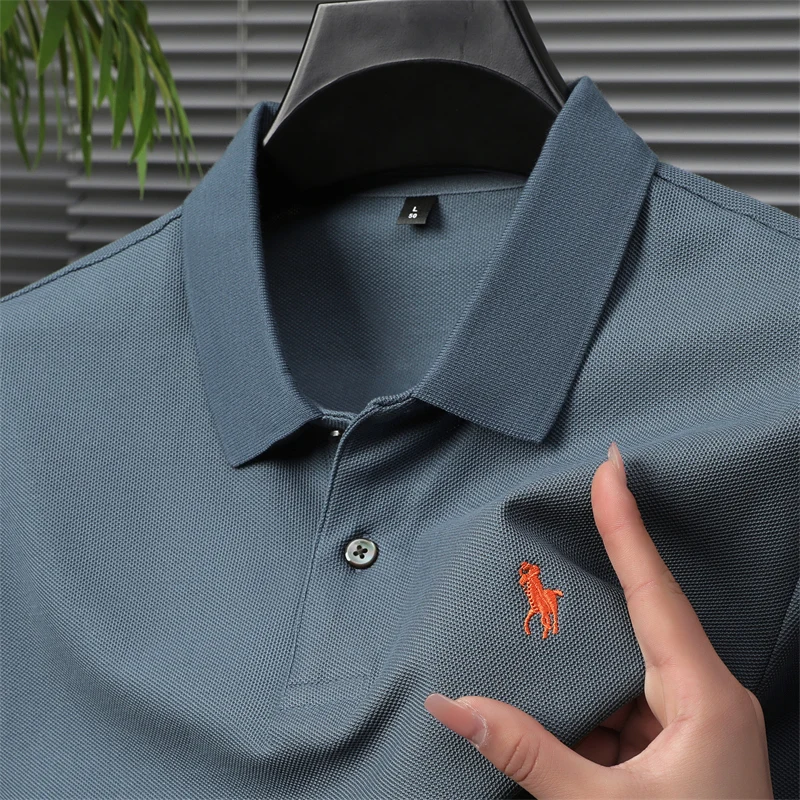 100% cotton high-end short sleeve POLO shirt men\'s summer fashion designer horse logo brand embroidered Luxury casual T-shirt