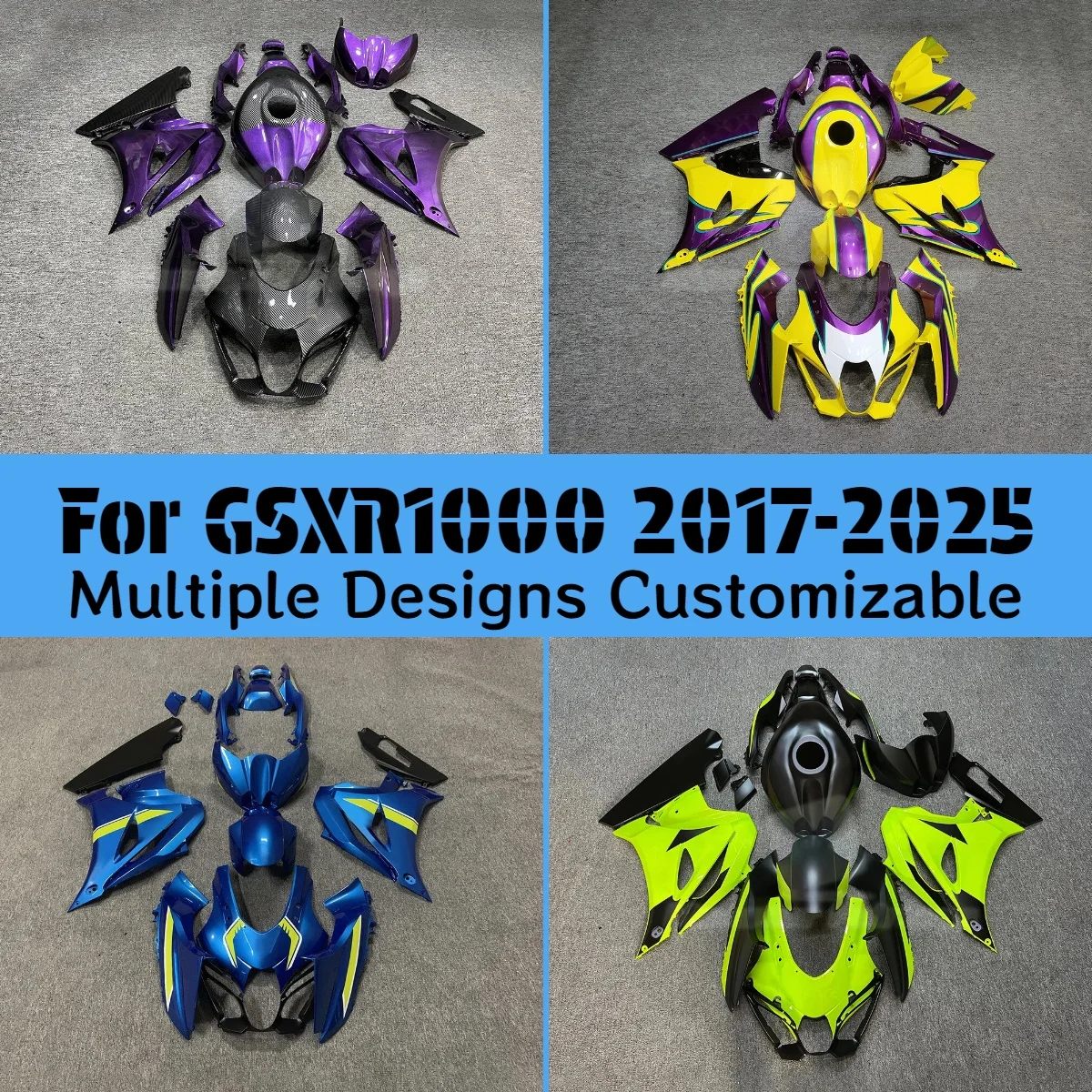 

Для GSXR 1000 2017-2025 обтекатели мотоциклетный комплект GSXR1000 17-25 ABS обтекатель для впрыска послепродажного обслуживания