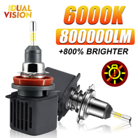 360 degree H7 LED Headlight Bulbs For Car H4 9005 HB3 HB4 9006 H8 H9 H11 Canbus 1000000LM 6000K Fog Lights Automotivo 4 Side CSP