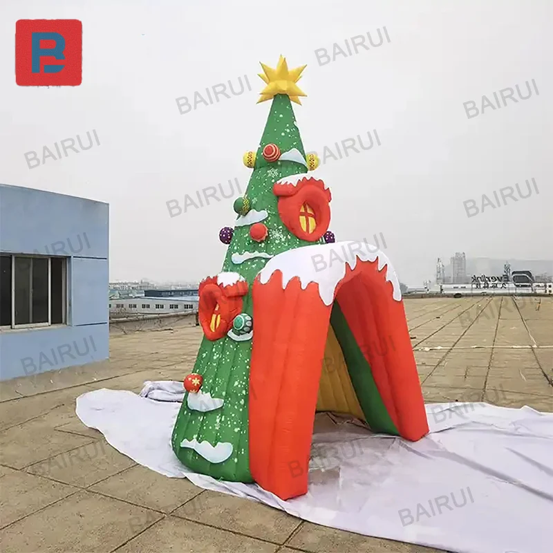 Arbre gonflable de Noël pour la décoration de la maison, aire de jeux pour enfants, ballon, nouveau parquet, cadeau de Noël, tente, 2025