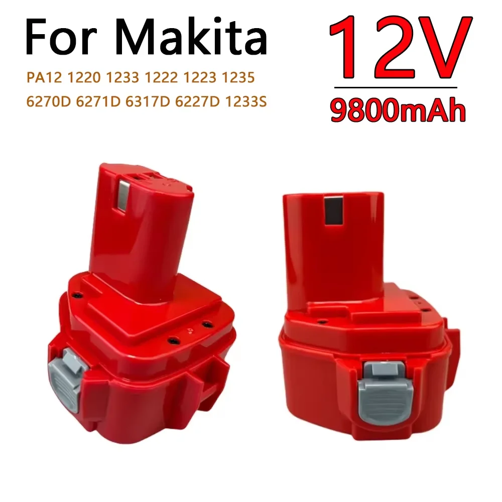 Ni-MH Rechargeable Battery PA12 12V 9.8Ah  for Makita Cordless Drill 1220 1222 1234 1233 1235 6271D 6227D 6317D 6918D