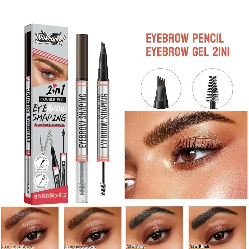 

Eyebrow Pencil 4 Forks Waterproof Eyebrow Pencil Ultra-fine Sweat-proof Long Lasting Eye Brow Tattoo Tint Enhancers Cosmetics