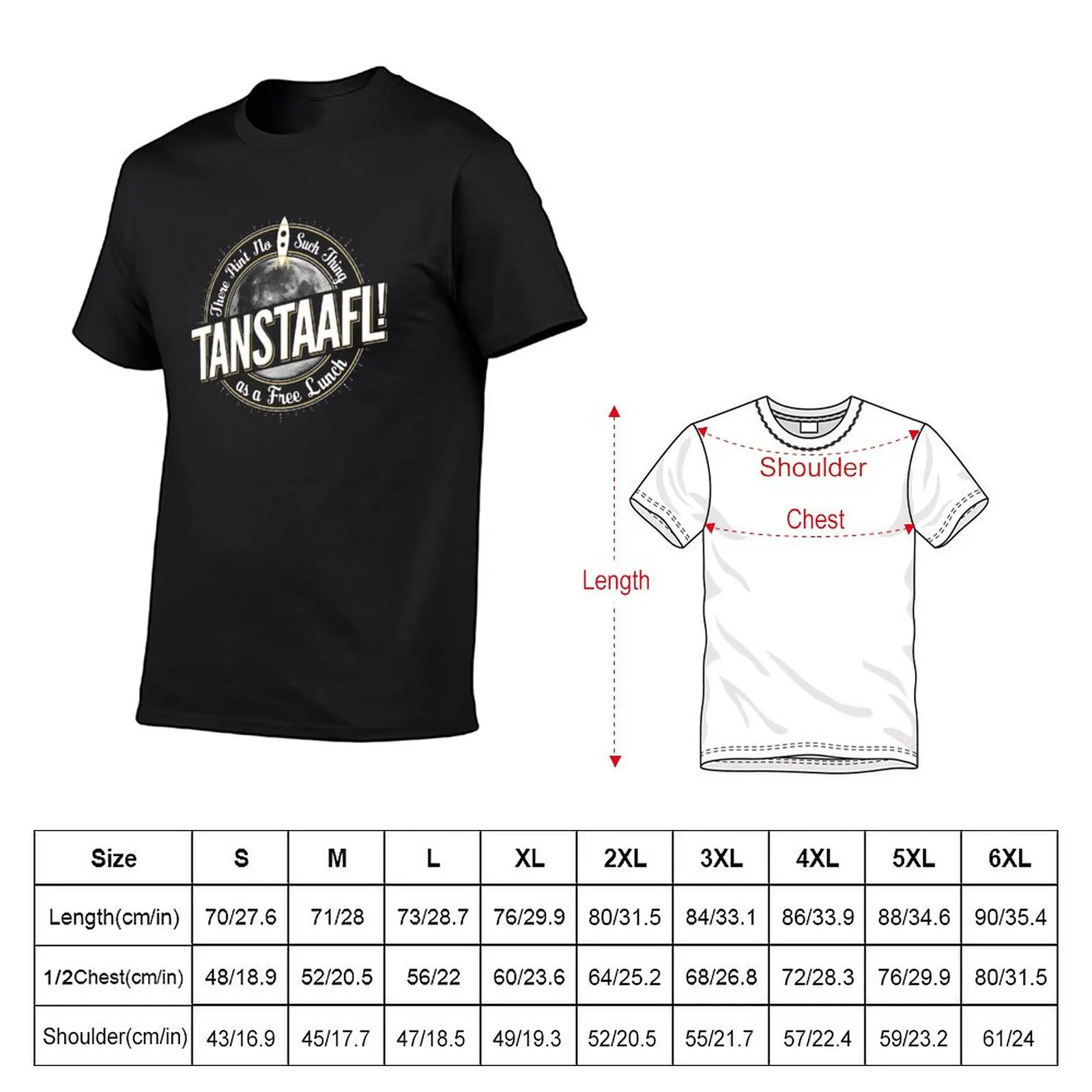 New TANSTAAFL! T-Shirt black t shirt man clothes mens plain t shirts