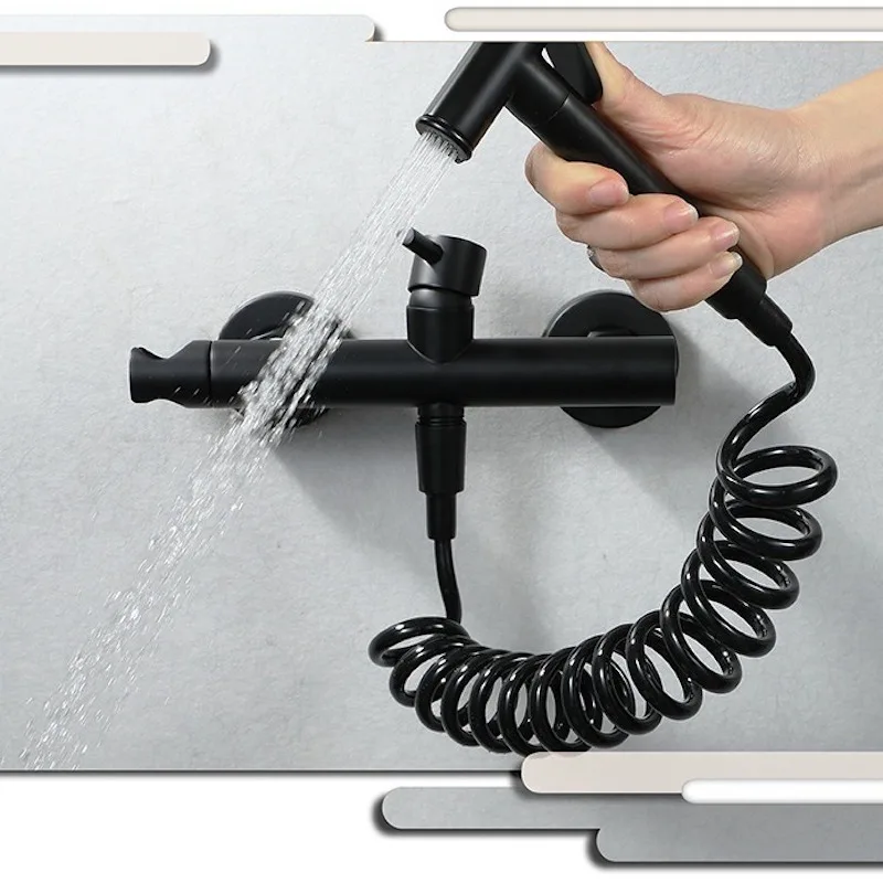 

PU Retractable Hose Spray Gun Telephone Line Spring Hose Explosion-proof High-flow Women's Washers Bathroom Shower Hose