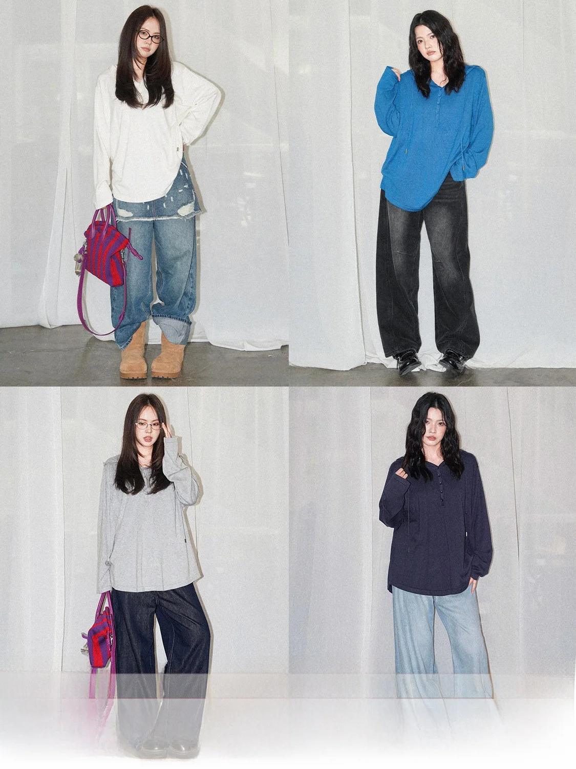 

Вязаный топ JINGU Pure Color с капюшоном, свободного кроя, с длинными рукавами, для женщин, в стиле Casual, от китайского бренда