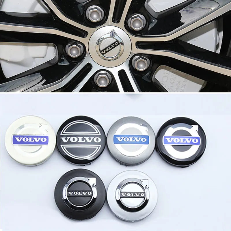 4PCS 63mm 65mm Car Wheel Center Cap Hub Covers Badge Accessories For Volvo S40 S80L S60 S90 XC40 XC60 XC90 V40 V60 V90