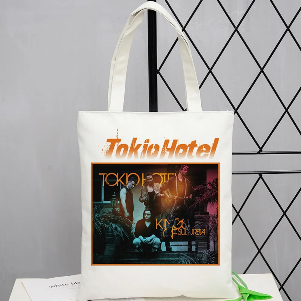 Tokio Hotel tote bag grocery shopping foldable shopper y2k woman