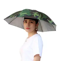 Foldable Outdoor Umbrella Hat Women Men Fishing Headwear Sun Cap Camping Fishing Headwear Cap Beach Head Hats