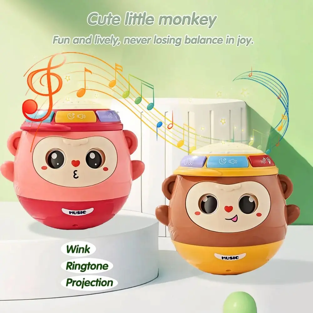 

Crafts Tummy Time Rocking Toy Handmade Desktop Decoration Tumbler Rocking Toy Mini Collection Face Changing Doll