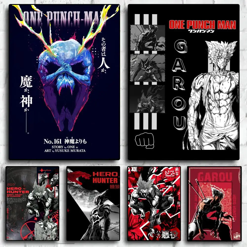 Epic Anime O-One-Punch Man Garou Poster Trendy Wall Art Aesthetic Room Decor Print Living Room Bedroom Home Decoration