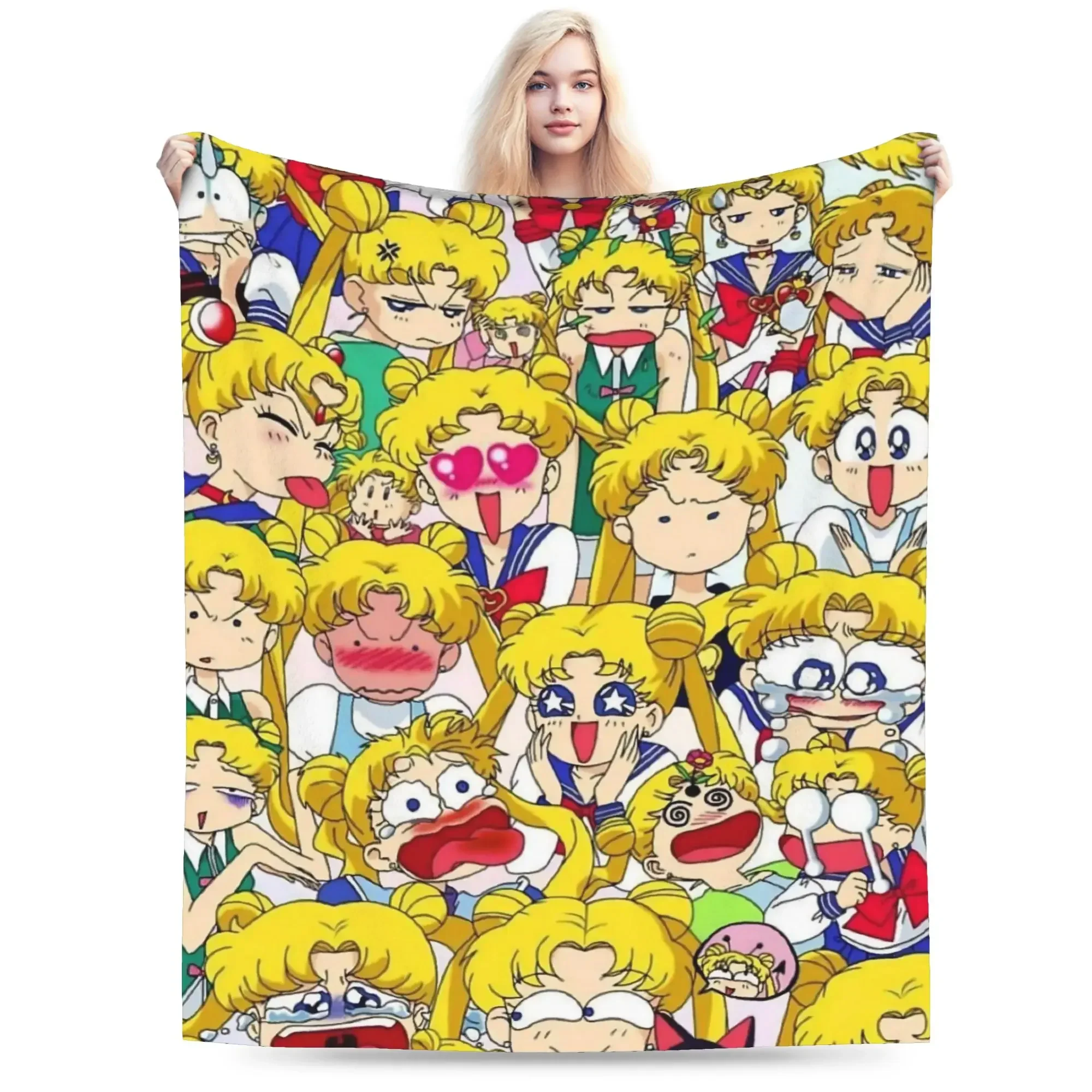 

Фланелевое одеяло «Сейлор Мун», мягкое и прочное, для детей и взрослых, покрывало для дивана, кровати, весенний домашний декор