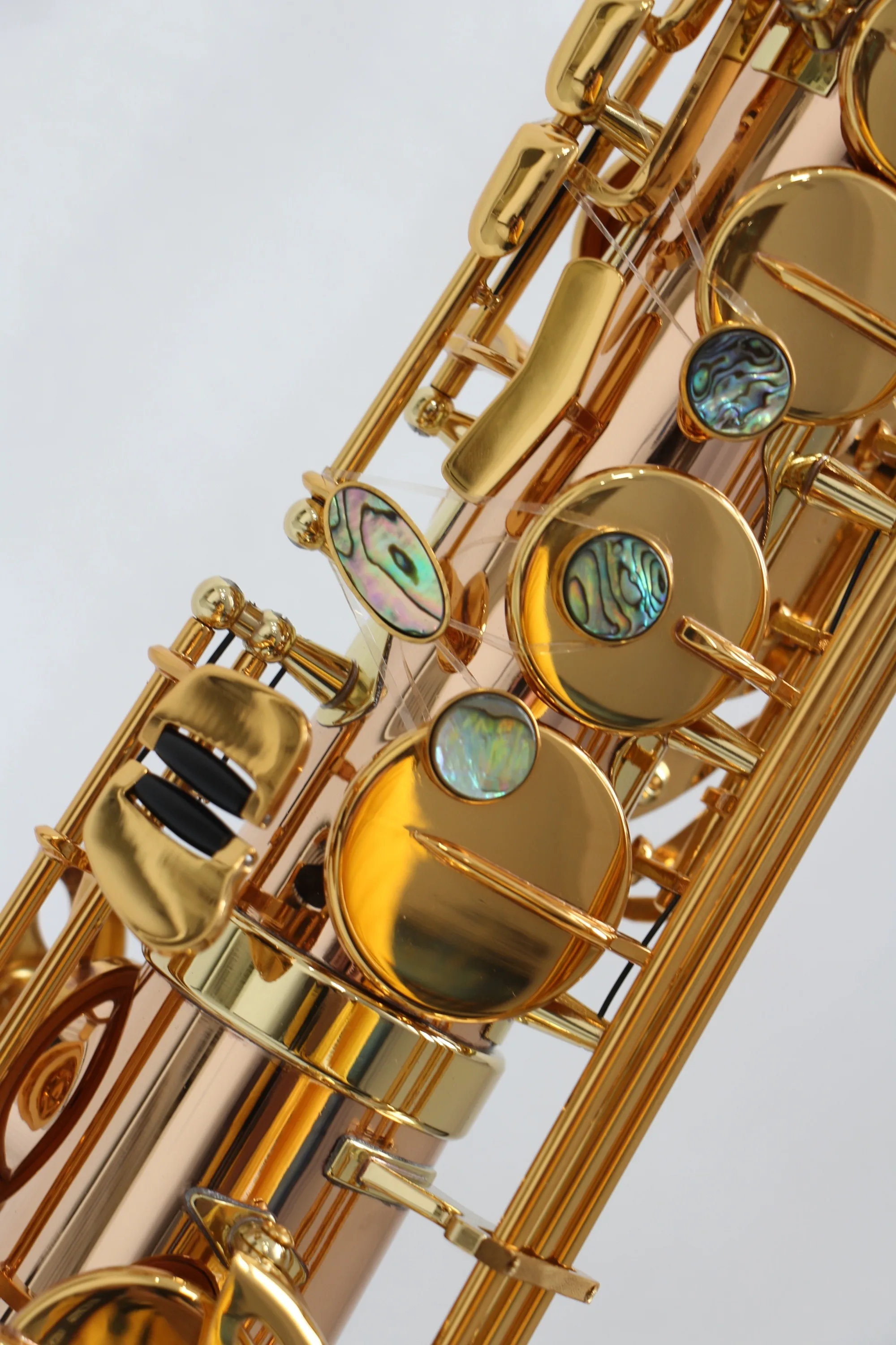 

Gold Brass Body Straight Alto Saxophone Clear Lacquer Without F# Key Woodwind Instrument For Professional Musicians Practice