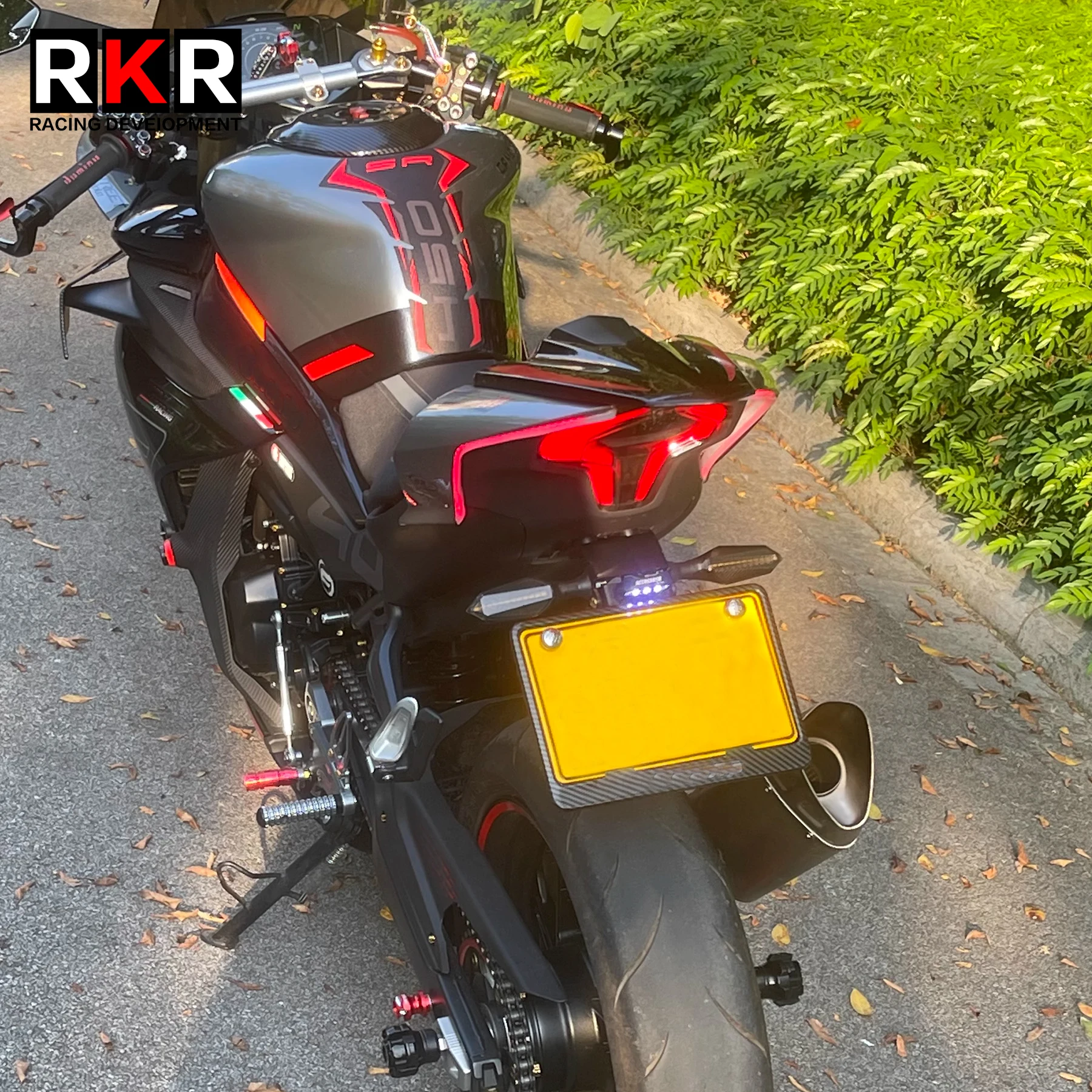 Para cfmoto 450sr 450rs 450ss 450nk cf moto 450 sr ss acessórios da motocicleta titular da placa de licença cauda arrumado fender eliminador