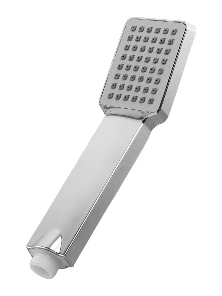 Pulverizador de chuveiro portátil com design de chuva de alta pressão para banheiro, bicos autolimpantes, ABS cromado, 23,8x5,8cm