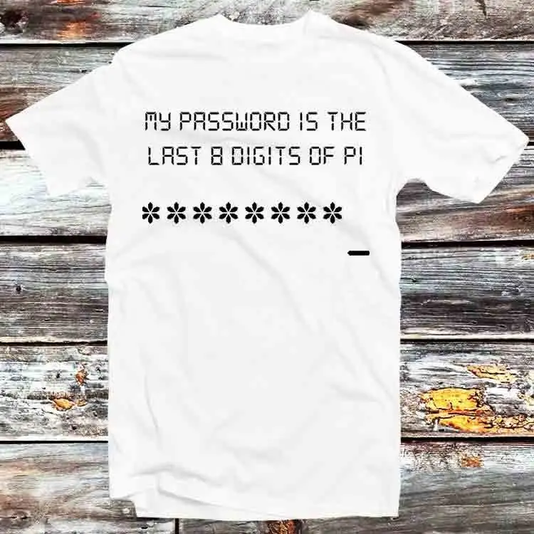 My Password Is The Last 8 Digits Of Pi Day T Shirt Vintage Retro Cool Cartoon Anime Top B1045