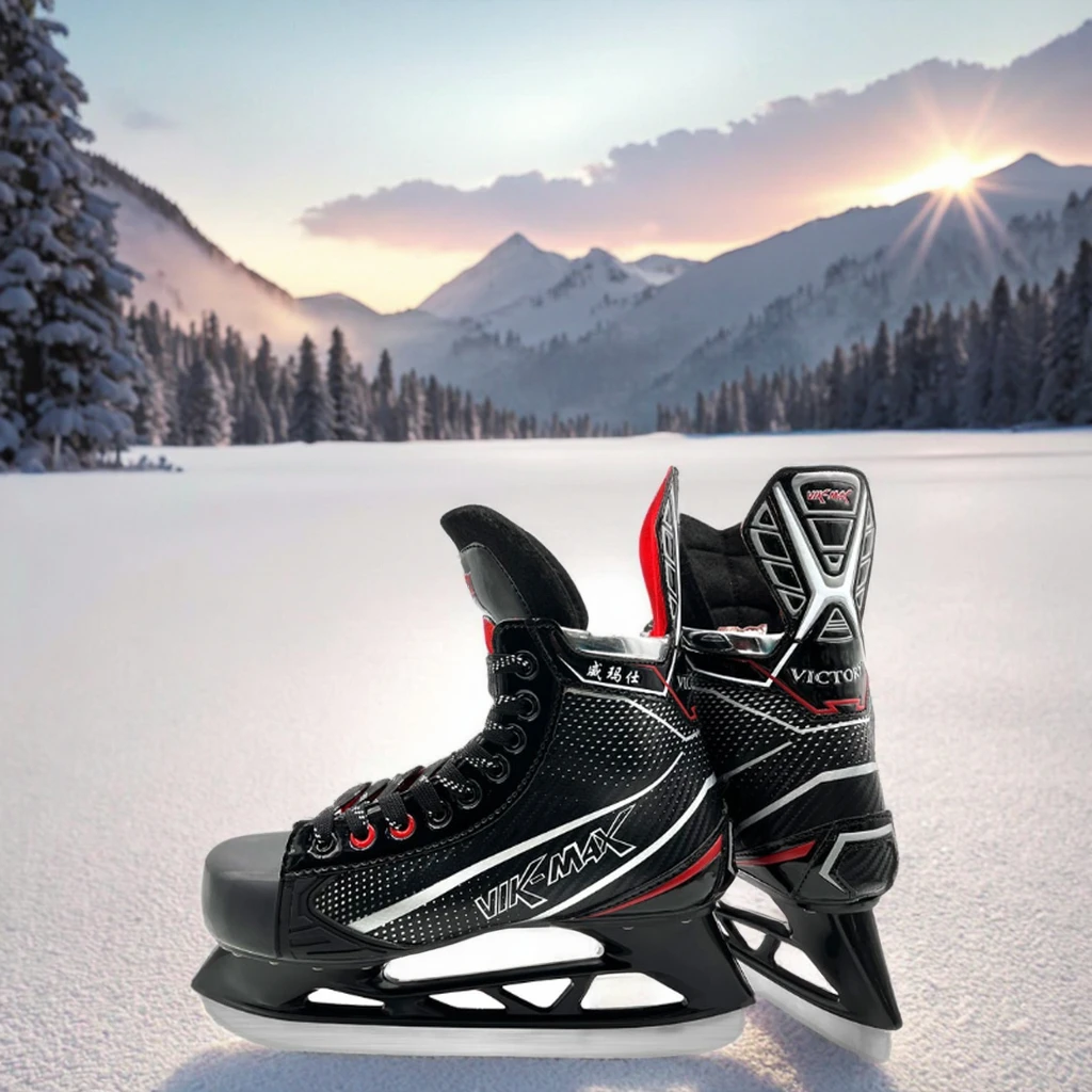 

Wholesale High-End Premium Ice Hockey Skates Shoes Advanced Blade Holder Manufacturer Direct Ice Skate Shoes