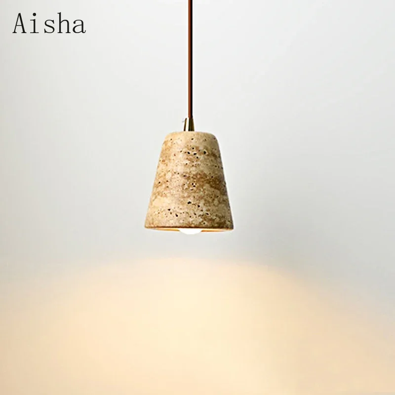 

Nordic Yellow Cave Stone Pendant Lamp Japanese Bedhead Hanging Light for Home LED Lighting Fixtures for Restaurant Bar Counter