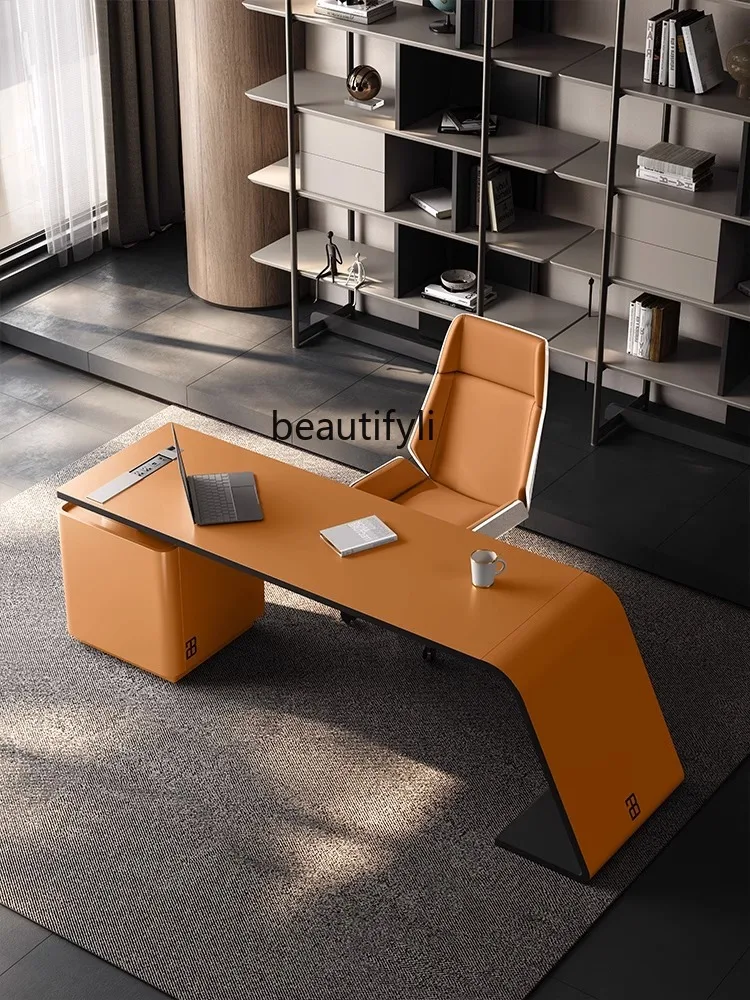 Light Luxury Modern Boss Desk L-Shaped Desk Computer  Designer Home Desk