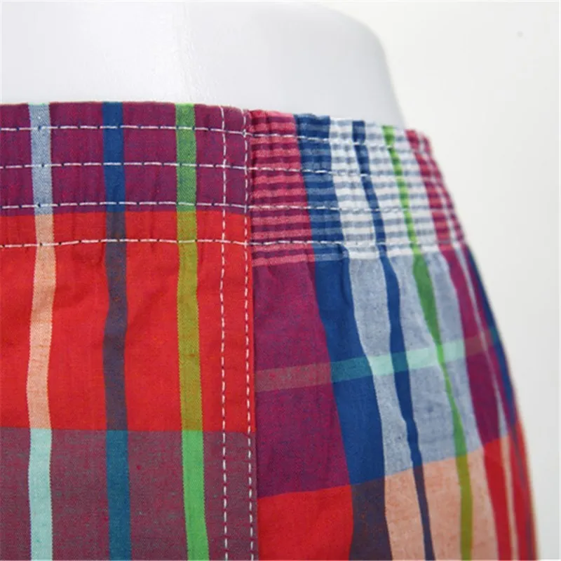 4-Pack Men's 100% Combed Cotton Plaid Boxers - Loose Fit - Image 4