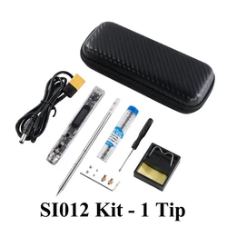 Fer à souder électrique OLED intelligent SI012 count60, sensibilité réglable, buzzer intégré, adapté à la pointe à souder T12/TS