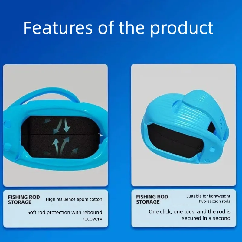 متعددة الوظائف الصيد رود المنظم 2 قسم إغراء قضيب تخزين كليب واقية كم ملزمة تحديد جهاز ل الكارب RockRod