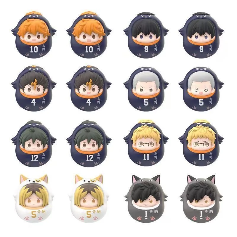 

Аниме-фигурки Haikyu: Хината Шойо, Тобио Кагеяма, Ю Нисиноя, Цукишима Кей — коллекционные игрушки-неваляшки в слепых коробках, украшения