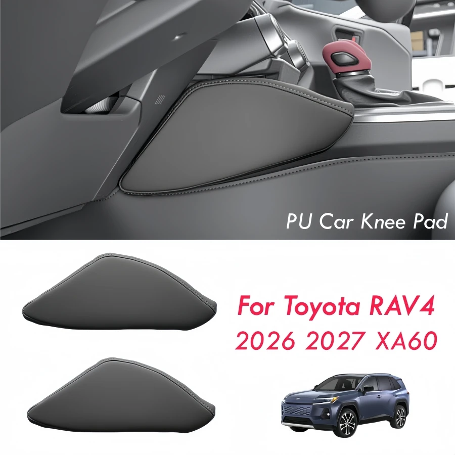 Image of 2 Stück Auto-Kniepolster für Toyota RAV4 2026 2027, Mittelkonsolen-Seitenpolster aus PU, weiche Polsterung Rav4 XA60, verbessert den Fahrkomfort