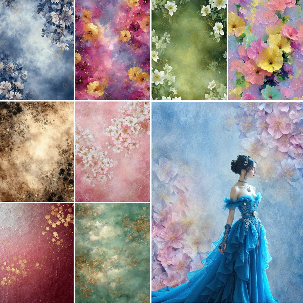 

MOON.QG Abstract Textured Photography Background Solid Color Floral Tie Dye Backdrop Accessories Children Birthday Poster Studio