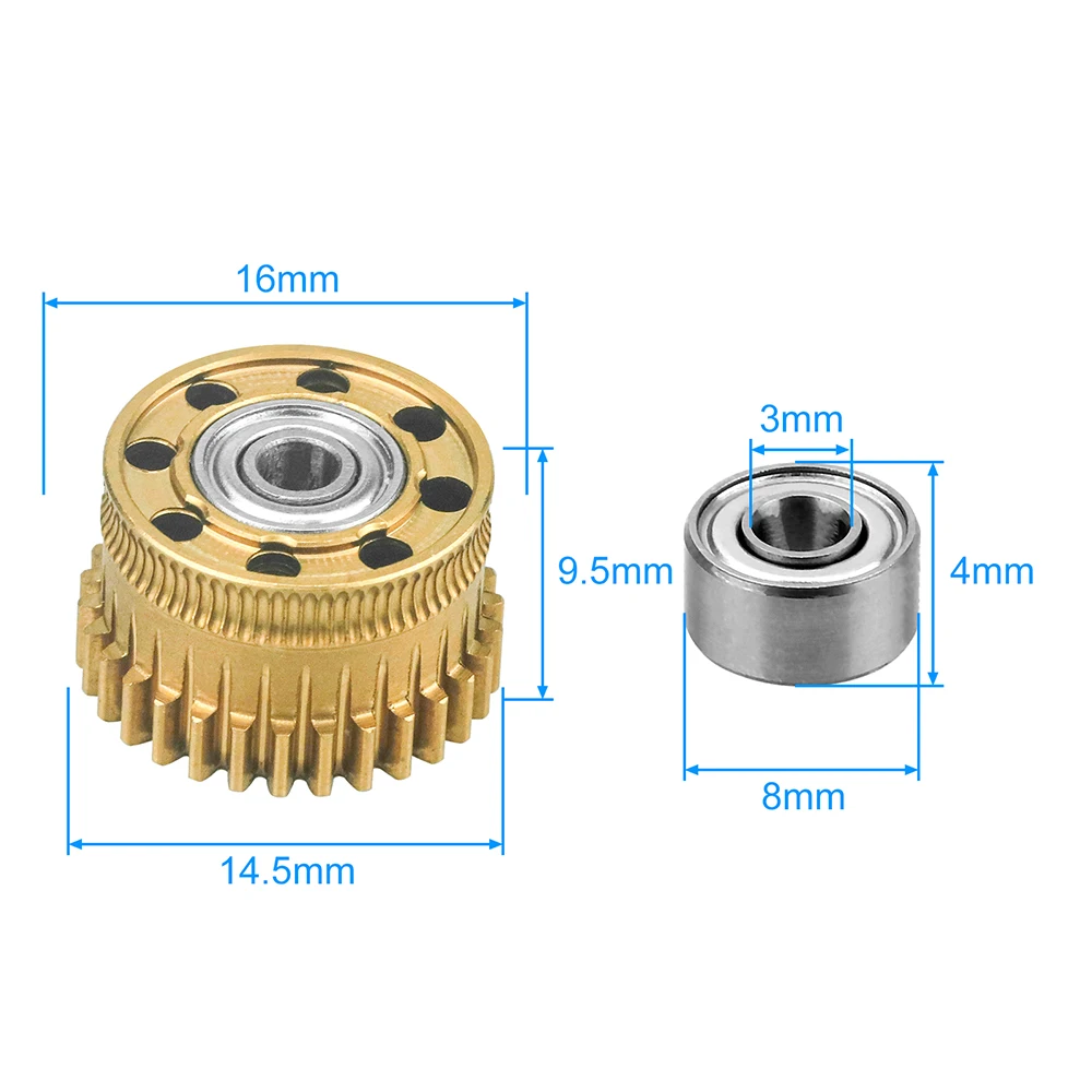 Für Creality K2 Plus Gears Combo: Verbesserte Nano-Beschichtung, gehärteter Stahl, CFS Fünf-Wege-Antriebsrad, verschleißfeste 3D-Drucker-Teile – Detail 10