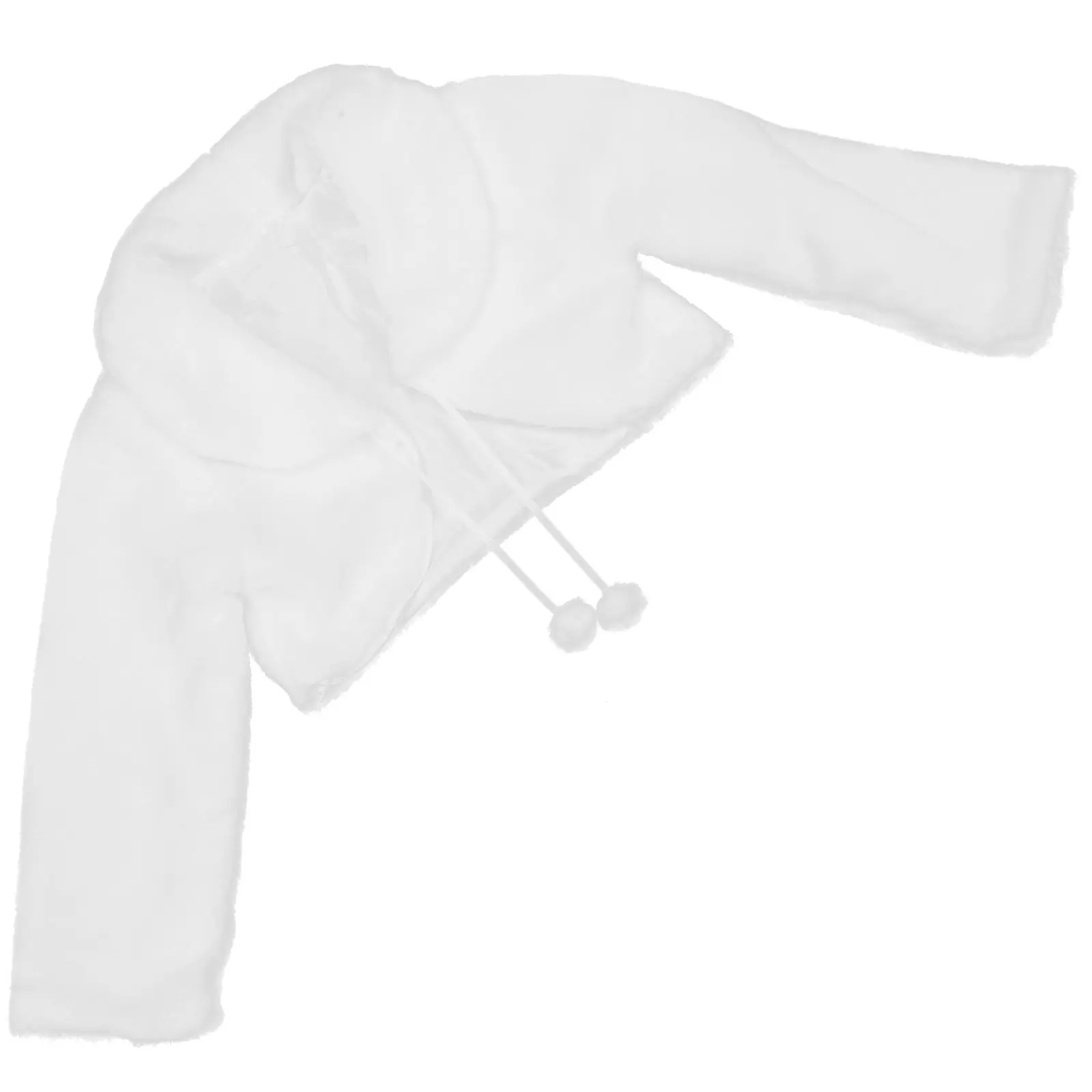 1Pcs Flower Children Winter Tippet Warm Shawl Kids Coat Elegant Wedding Dress White Size Xl Performance Costume